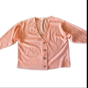 Zenana Bright Peach Cardigan XL NWOT Boutique Quality
